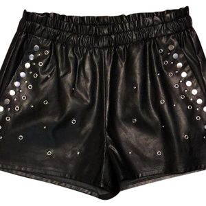 Express Jeweled Leather Shorts